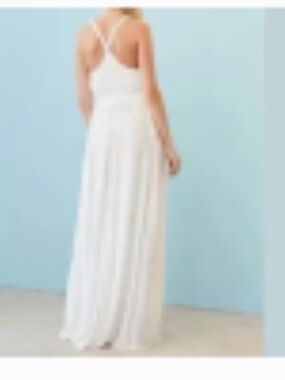 NWT Kimchi blue Coralina cupro Ivory maxi dress Sz S